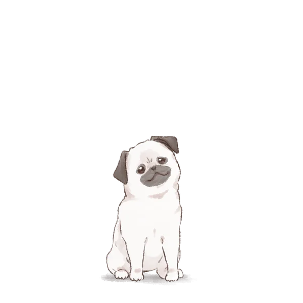 パグのワンコの姿