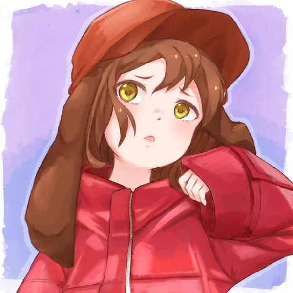 バセット・ハウンドのわん娘の姿