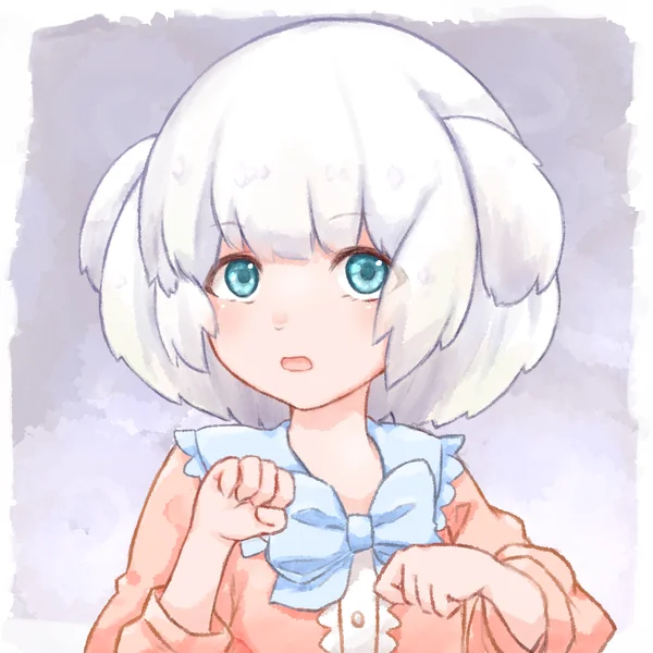 ビション・フリーゼのわん娘の姿