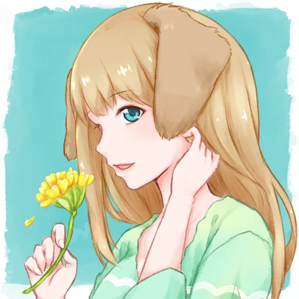 ゴールデン・レトリーバーのわん娘の姿