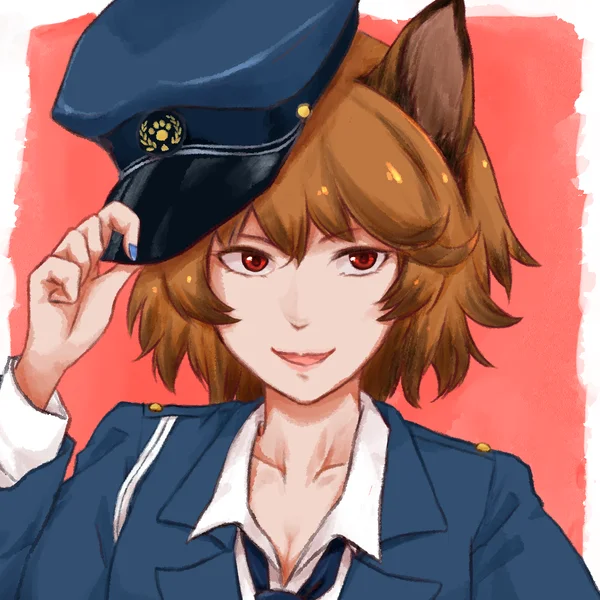 ジャーマン・シェパード・ドッグのわん娘の姿